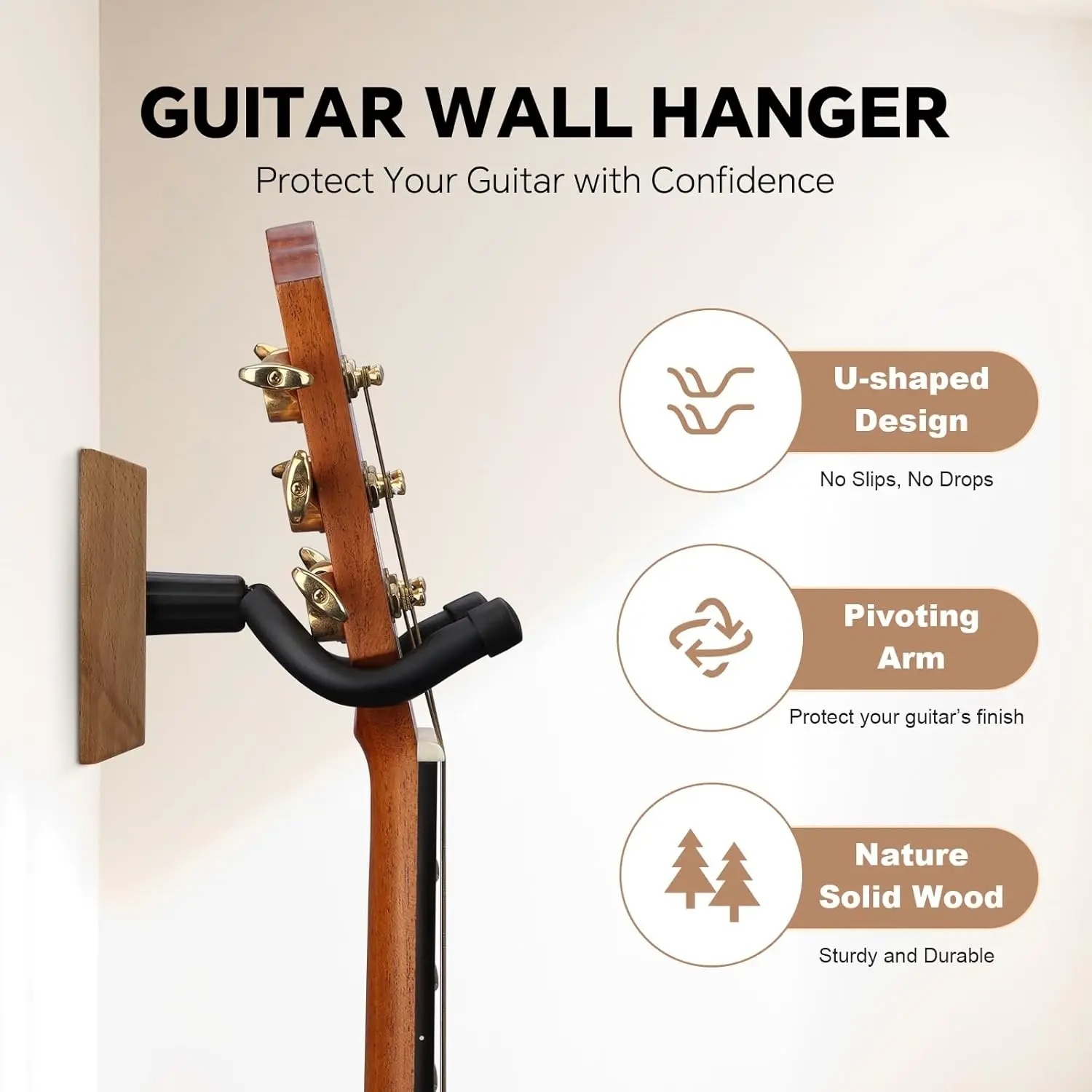 Musical Instrument In English - Wall Mount Guitar Hook Hanger for