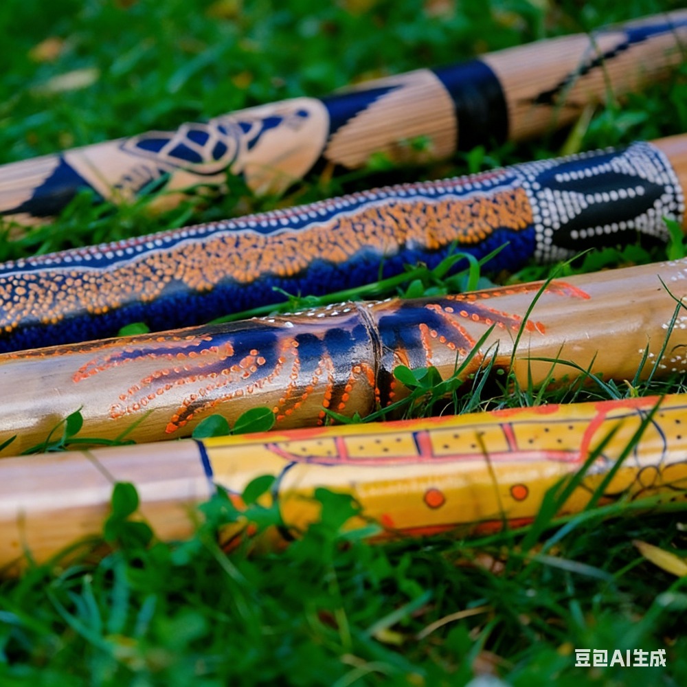 Teak Didgeridoo Painted 100/12 - Musical Instrument Didgeridoo 评论和价格