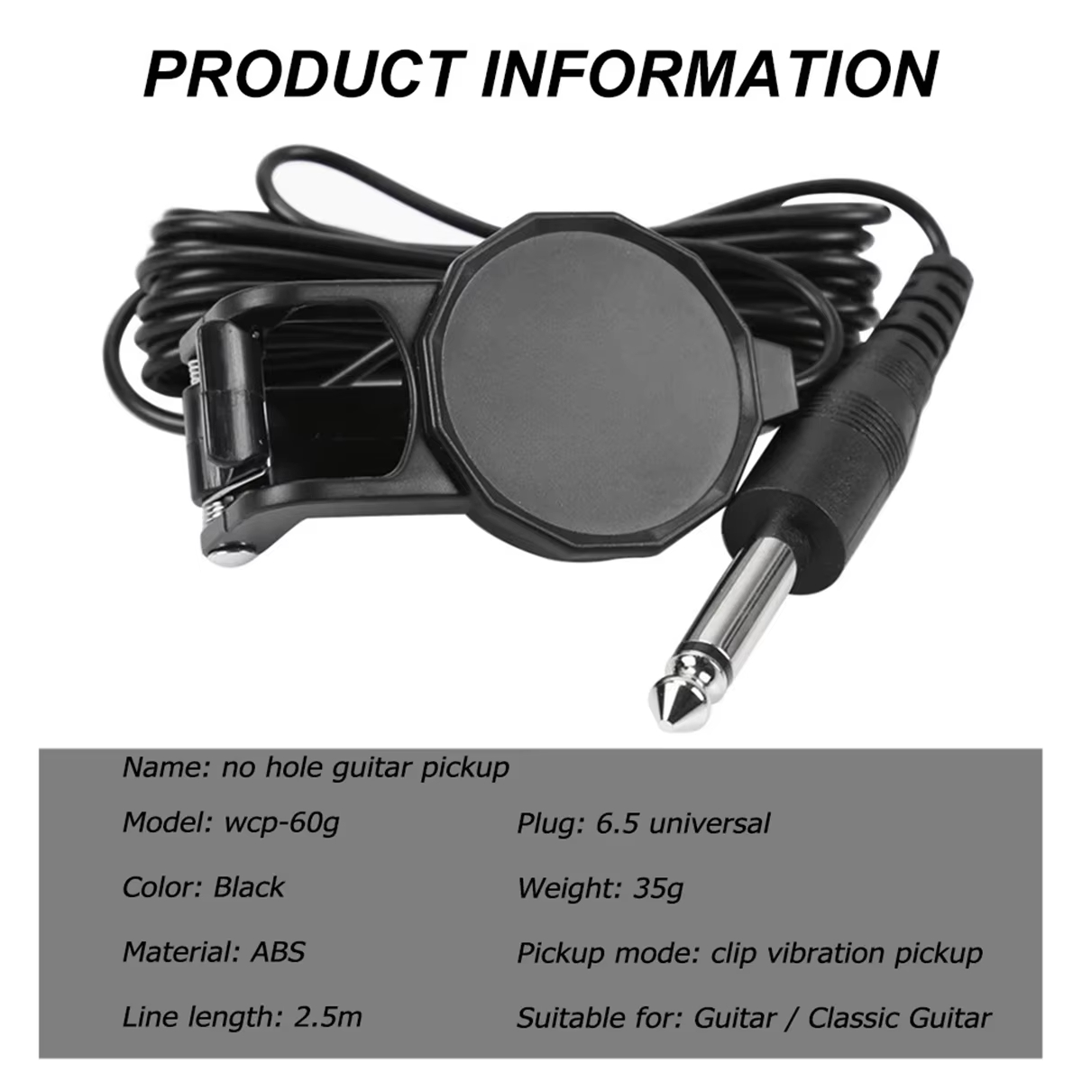 Audio Jack Clip On Pickup/2.5  - Musical Instrument In English 评论和价格