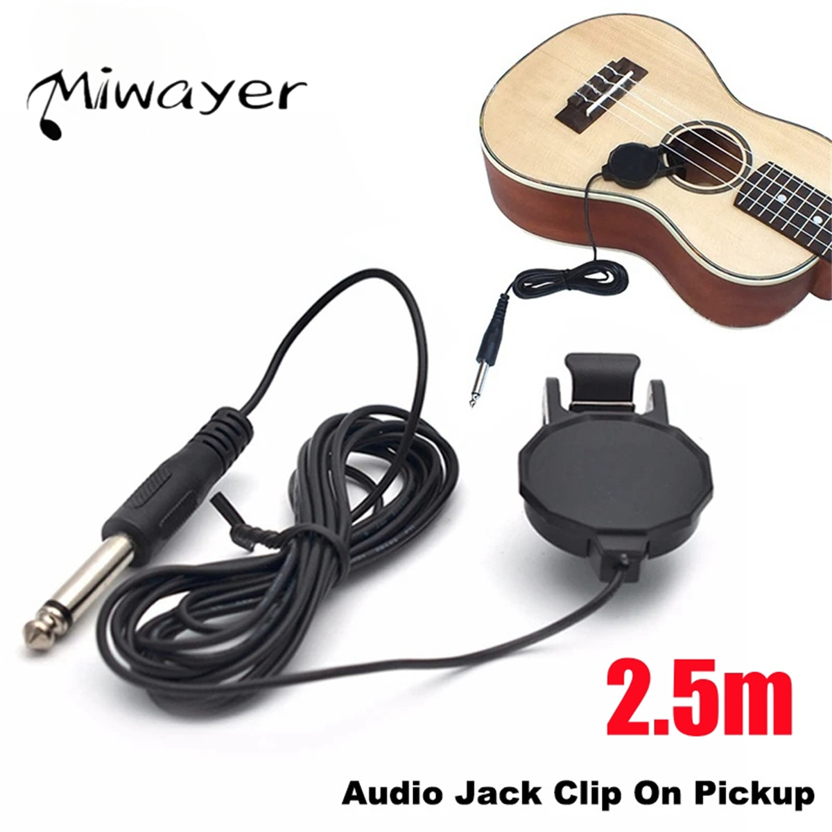 Audio Jack Clip On Pickup for  - Musical Instrument In English 评论和价格