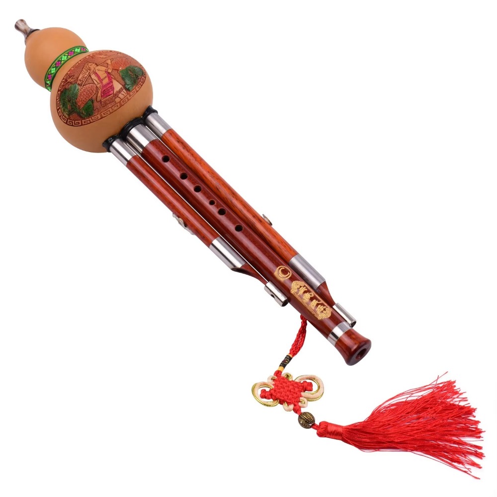 3-Tone C Key Hulusi Gourd Flut - Musical Instrument Flute 评论和价格
