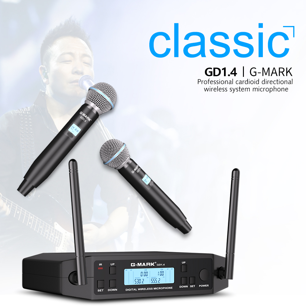 G-MARK GLXD4 Professional UHF  - Shure Mic Sm7B 评论和价格