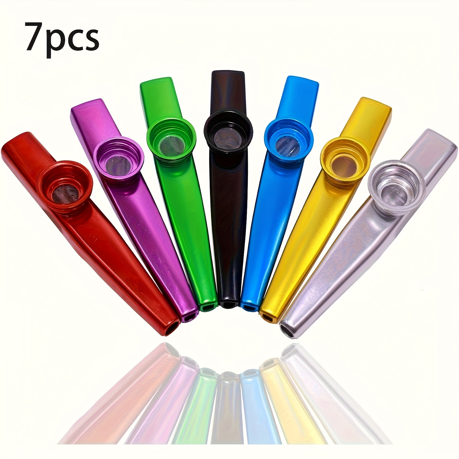 7pcs Metal Kazoos Simple Desig - Musical Instrument In English 评论和价格