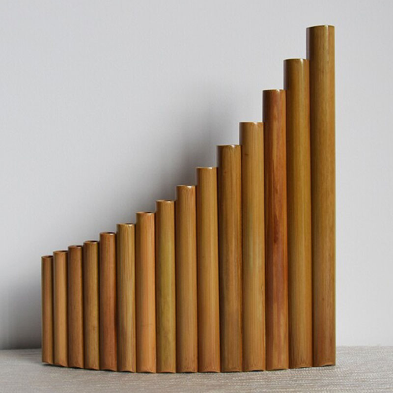 15/22 Pipe Pan Flute C/G Key H - Shakuhachi Bamboo Flute 评论和价格