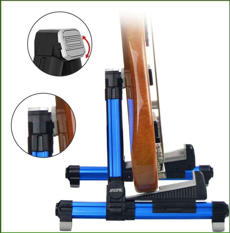 Foldable Aluminum Guitar Stand - Musical Instrument In English 评论和价格