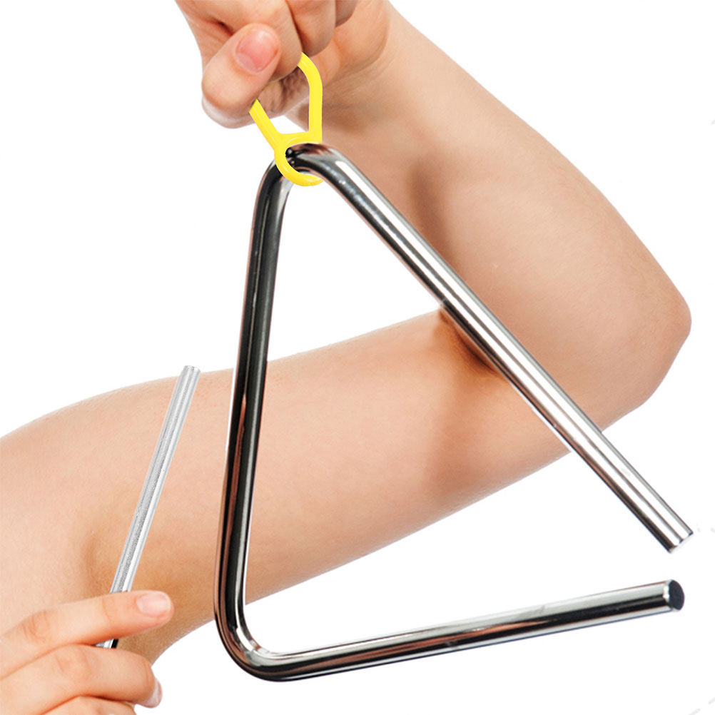 2Pcs Triangle Iron Percussion  - Musical Instrument Triangle 评论和价格