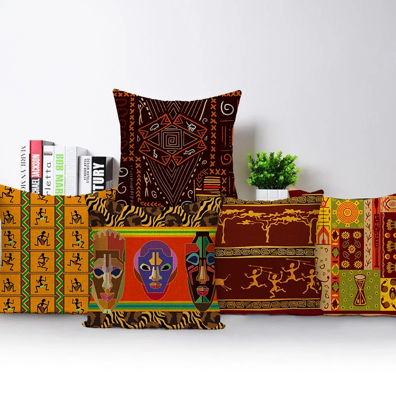 Retro African Woman Cushion Co - Musical Instrument Of Africa 评论和价格