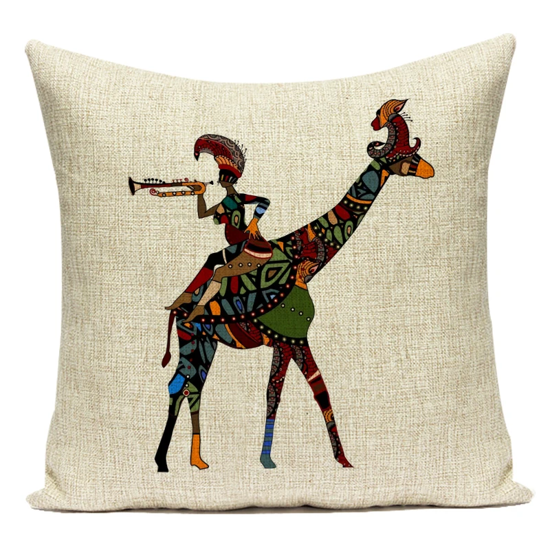 Retro African Woman Cushion Co - Musical Instrument Of Africa 评论和价格