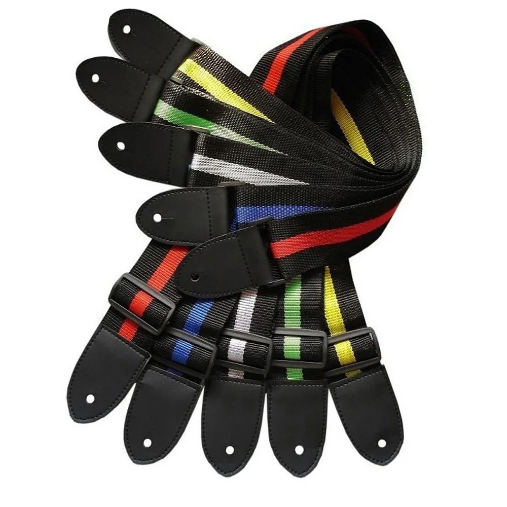 Guitar Strap Colourful Stripe  - Musical Instrument Band 评论和价格