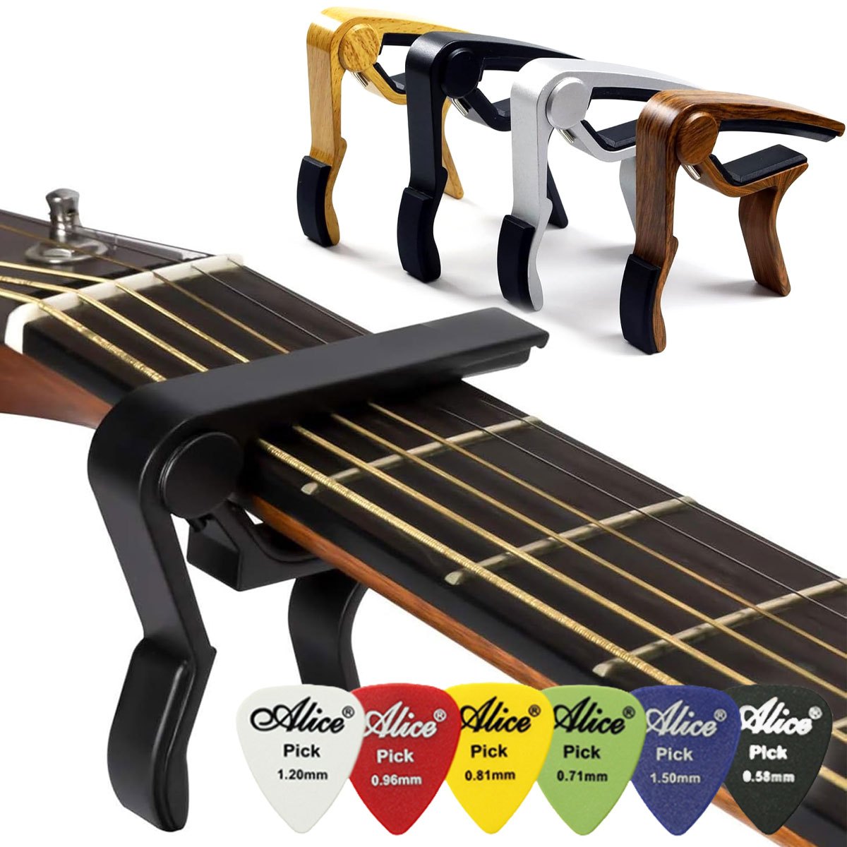 Black Alloy Quick Change Guita - Acoustic Guitar Dreadnought 评论和价格