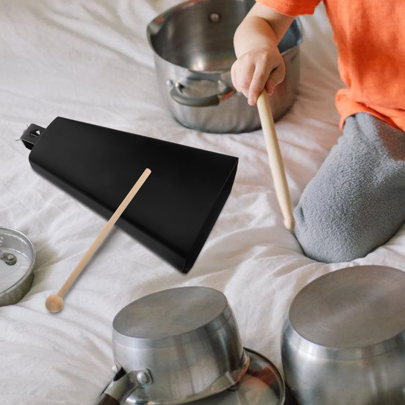 1Set Metal Cowbell Instrument  - Musical Instrument Band 评论和价格